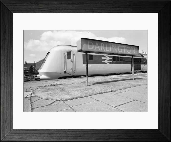 Framed Print : Prototype InterCity 125 diesel powered passenger train at Darlington Train Station Framed Print : Prototype InterCity 125 diesel powered passenger train at Darlington Train Station