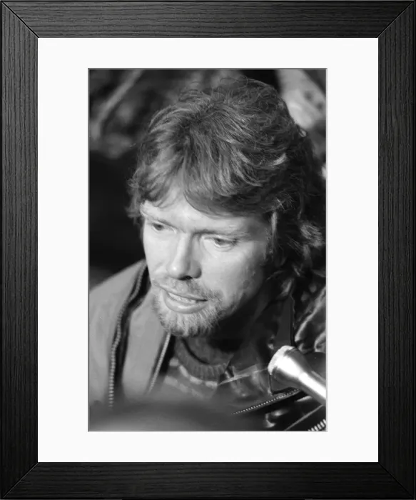 Framed Print : Richard Branson pictured safe on dry land after his ill fated Atlantic Balloon crossing Framed Print : Richard Branson pictured safe on dry land after his ill fated Atlantic Balloon crossing