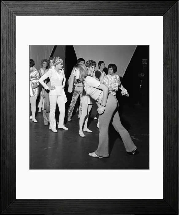 Framed Print : Dancer, choreographer and actress Gillian Lynne during rehearsals at Sadler Framed Print : Dancer, choreographer and actress Gillian Lynne during rehearsals at Sadler
