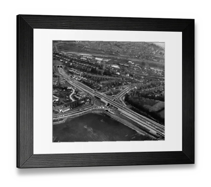 Framed Print : A section of the M4 from Malpas Road roundabout junction towards the Brynglas tunnels Framed Print : A section of the M4 from Malpas Road roundabout junction towards the Brynglas tunnels
