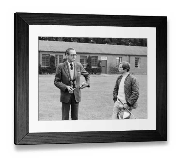 Framed Print : Philippe Lallie, trainer with his jockey Alfred Gilbert Framed Print : Philippe Lallie, trainer with his jockey Alfred Gilbert