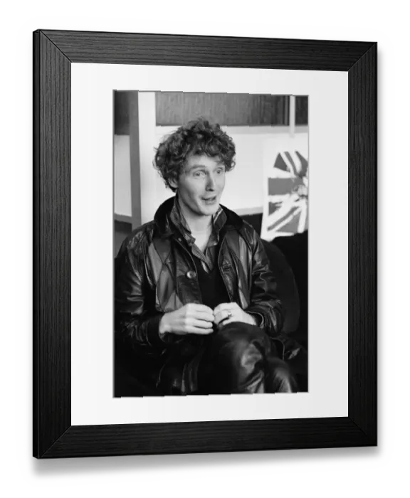 Framed Print : Manager of the Sex Pistols, Malcolm McClaren, at their press conference Framed Print : Manager of the Sex Pistols, Malcolm McClaren, at their press conference