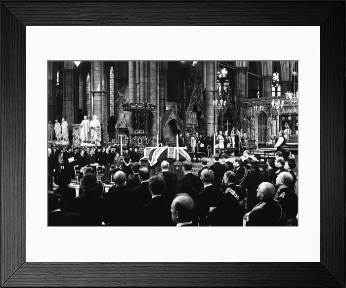 Framed Print : The funeral of Louis Mountbatten, 1st Earl Mountbatten of Burma held at Westminster Abbey