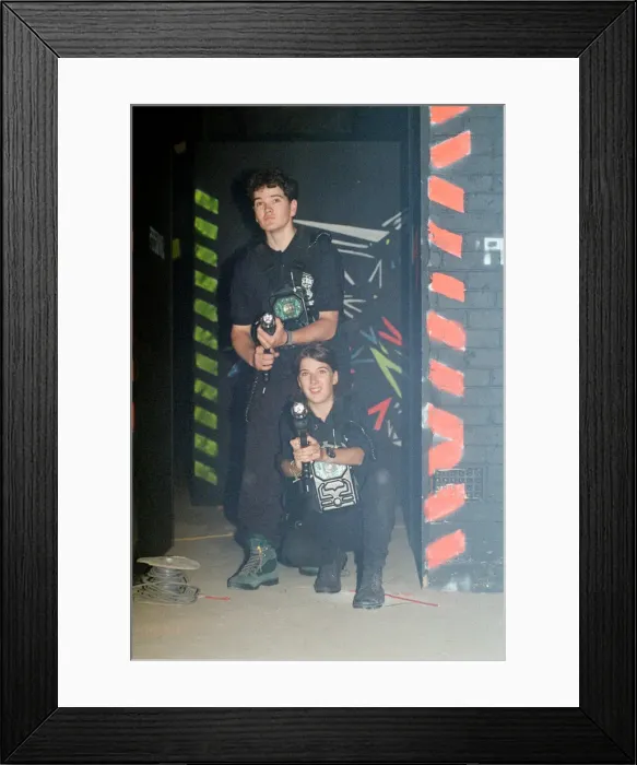 Framed Print : Laser Quest is the name of a Canadian  /  English indoor lasertag game using infrared