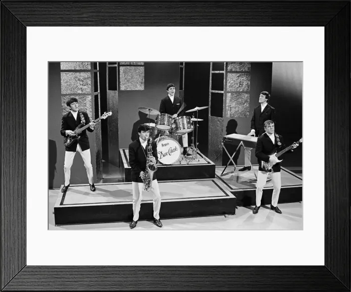 Framed Print : The Dave Clark Five performing in a studio. Circa 1964 Framed Print : The Dave Clark Five performing in a studio. Circa 1964