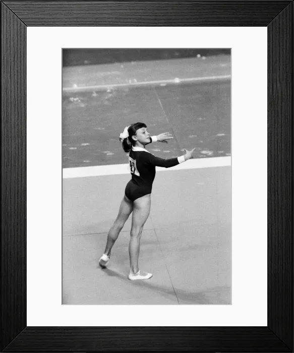 Framed Print : The 1976 Summer Olympics in Montreal, Canada. Pictured, Maria Filatova of Russia Framed Print : The 1976 Summer Olympics in Montreal, Canada. Pictured, Maria Filatova of Russia