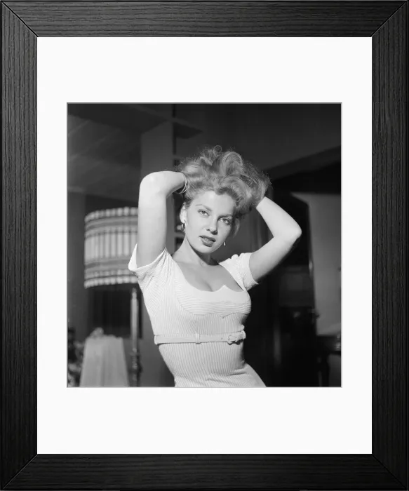 Framed Print : Abbe Lane, American singer and actress, in Rome, to star in film The Wanderers Framed Print : Abbe Lane, American singer and actress, in Rome, to star in film The Wanderers