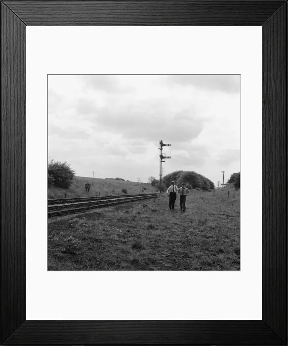 Framed Print : Signal on Castle Eden Village Railway Line in County Durham, England Framed Print : Signal on Castle Eden Village Railway Line in County Durham, England