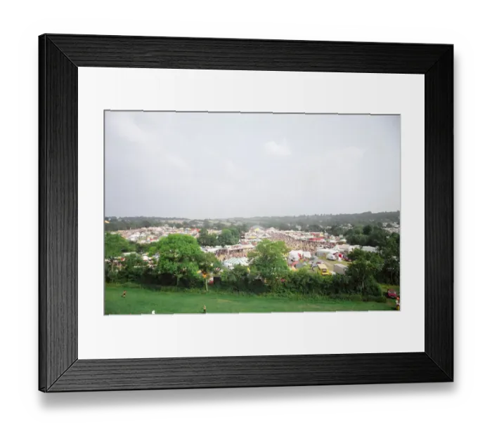 Framed Print : Glastonbury Festival, Worthy Farm, Picton, Somerset. A wide picture showing