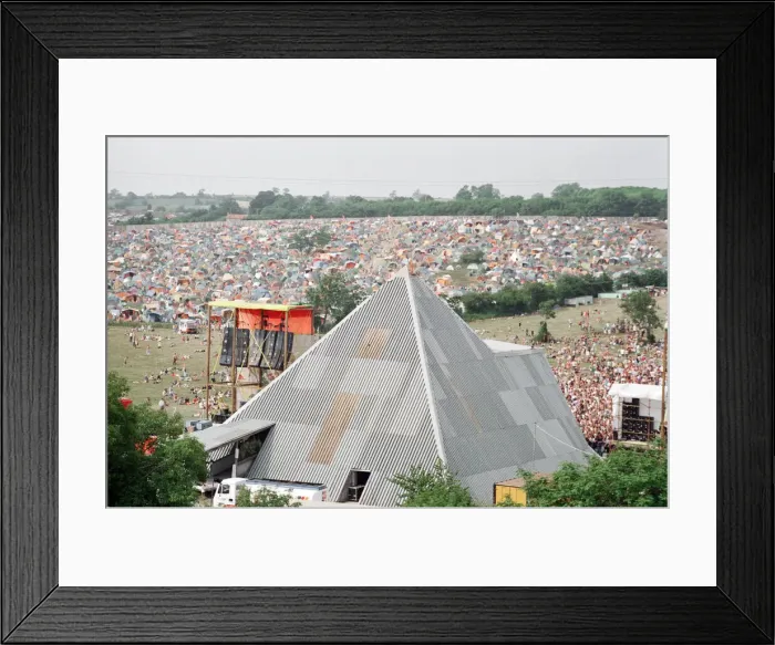 Framed Print : Glastonbury Festival, Worthy Farm, Picton, Somerset. Picture taken Framed Print : Glastonbury Festival, Worthy Farm, Picton, Somerset. Picture taken