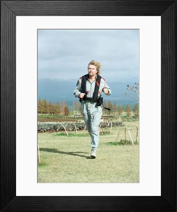 Framed Print : Richard Branson pictured in Southern Japan, hoping to make the 6200 mile trip to America Framed Print : Richard Branson pictured in Southern Japan, hoping to make the 6200 mile trip to America