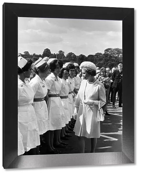 Queen Elizabeth II visits Walsgrave Hospital, Coventry. 30th June 1970