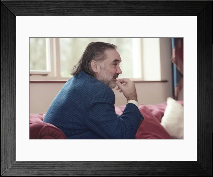 Framed Print : George Best, ex footballer, pictured in Bridgend, Wales, in 1998 Framed Print : George Best, ex footballer, pictured in Bridgend, Wales, in 1998