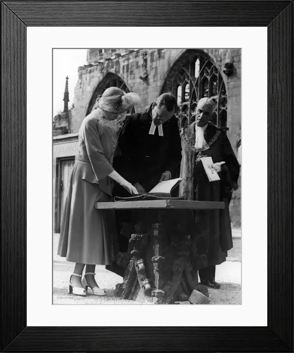 Framed Print : Princess Elizabeth visits Coventry. During her visit the Princess inaugurated the new Framed Print : Princess Elizabeth visits Coventry. During her visit the Princess inaugurated the new