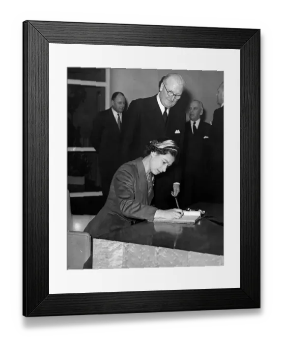 Framed Print : Queen Elizabeth II visits Coventry. 23rd March 1956 Framed Print : Queen Elizabeth II visits Coventry. 23rd March 1956
