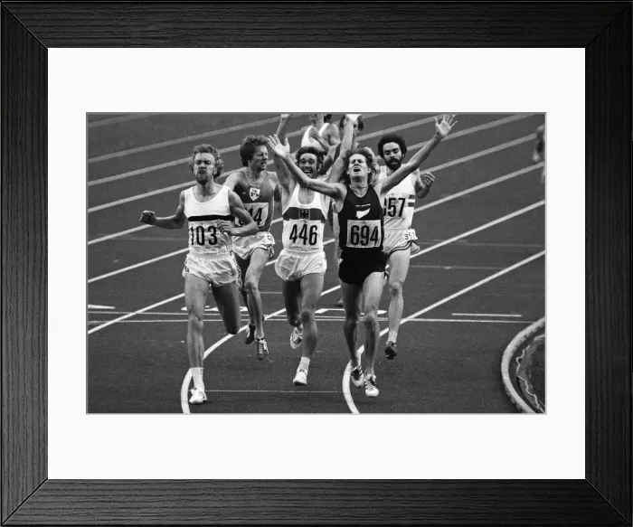 Framed Print : The 1976 Summer Olympics in Montreal, Canada. Pictured, 1500m final Framed Print : The 1976 Summer Olympics in Montreal, Canada. Pictured, 1500m final