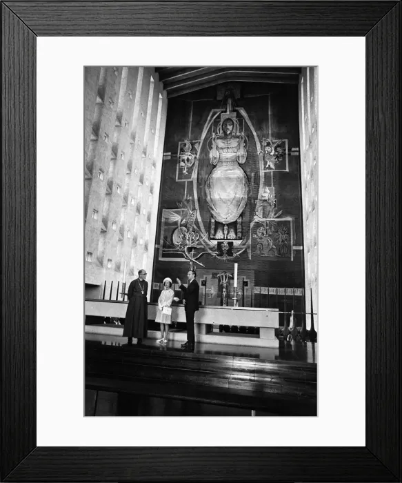 Framed Print : Queen Elizabeth II visits the new Coventry Cathedral. 30th June 1970 Framed Print : Queen Elizabeth II visits the new Coventry Cathedral. 30th June 1970