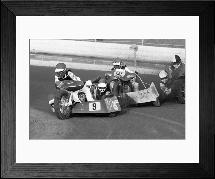 Framed Print : Sidecar Speedway, Smallmead, Reading, Monday 8th June 1992