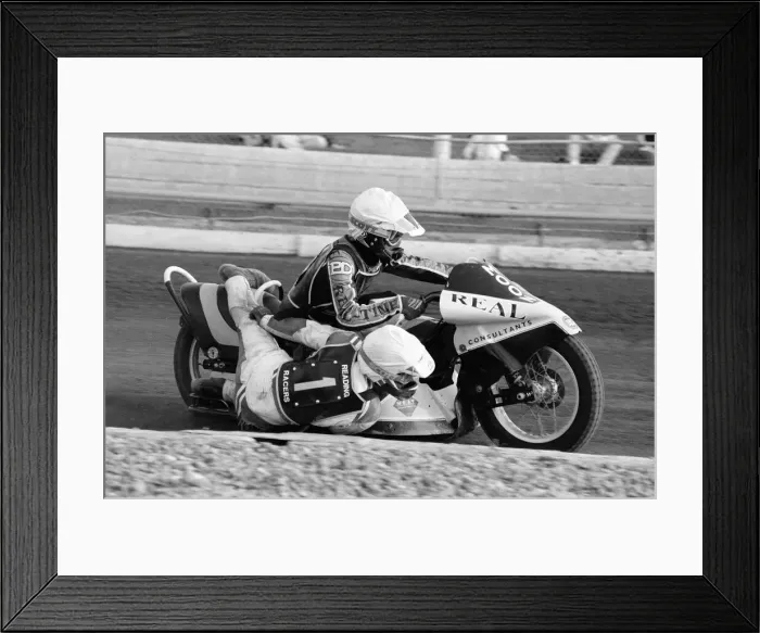 Framed Print : Sidecar Speedway, Smallmead, Reading, Monday 8th June 1992