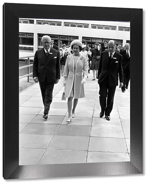 Queen Elizabeth II visits Coventry University. 30th June 1970