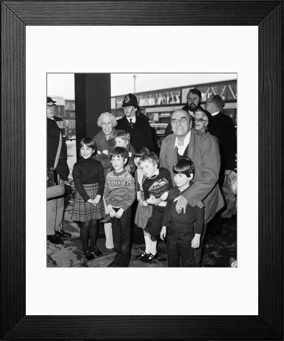 Framed Print : The arrival of the British hostages from Iran at London Airport following the Iran Framed Print : The arrival of the British hostages from Iran at London Airport following the Iran