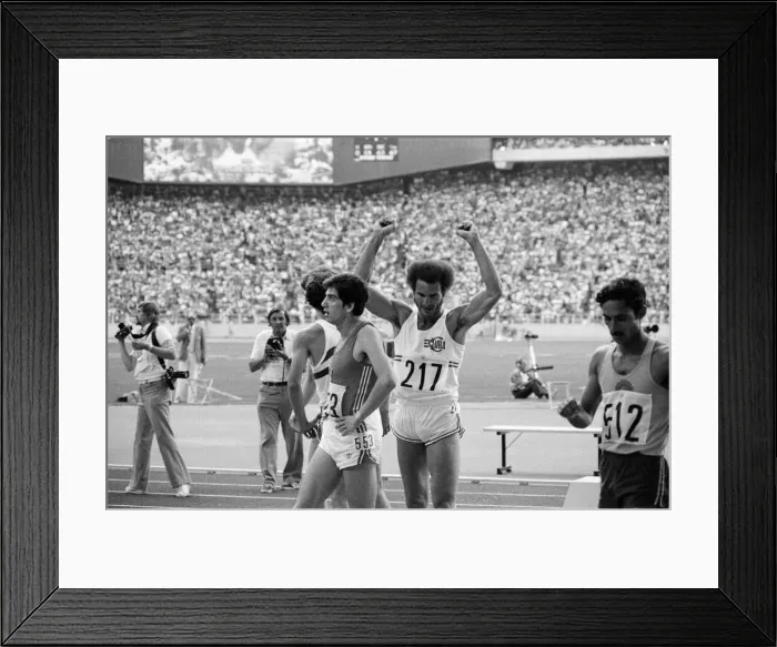Framed Print : The 1976 Summer Olympics in Montreal, Canada. Pictured, Cubas Alberto Juantorena, No Framed Print : The 1976 Summer Olympics in Montreal, Canada. Pictured, Cubas Alberto Juantorena, No