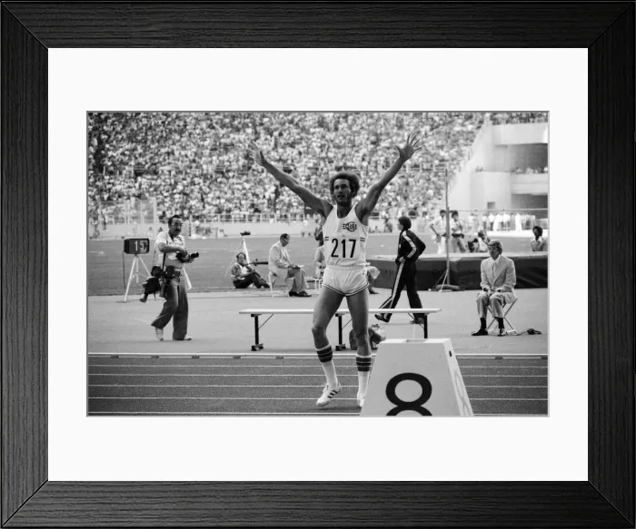 Framed Print : The 1976 Summer Olympics in Montreal, Canada. Pictured, Cubas Alberto Juantorena, No Framed Print : The 1976 Summer Olympics in Montreal, Canada. Pictured, Cubas Alberto Juantorena, No