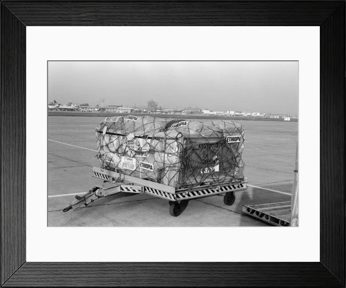 Framed Print : Speedbird 9401, the Daily Mirror Mercy Flight is loaded up with 30 tonnes of food Framed Print : Speedbird 9401, the Daily Mirror Mercy Flight is loaded up with 30 tonnes of food