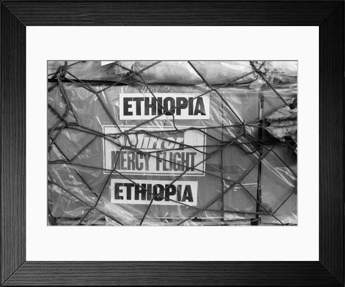 Framed Print : Speedbird 9401, the Daily Mirror Mercy Flight is loaded up with 30 tonnes of food Framed Print : Speedbird 9401, the Daily Mirror Mercy Flight is loaded up with 30 tonnes of food