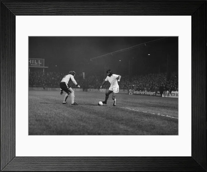 Framed Print : George Best, former Manchester United player, playing in his first match for Fourth Framed Print : George Best, former Manchester United player, playing in his first match for Fourth