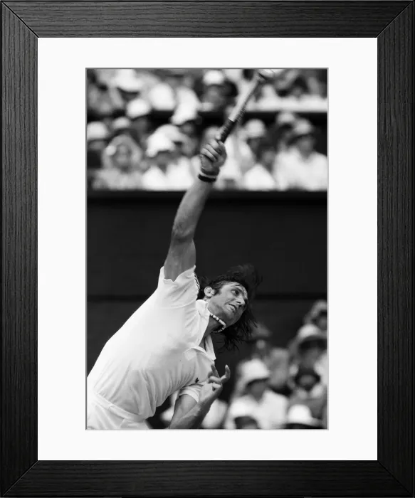 Framed Print : 1976 Wimbledon Championships, Mens Singles Final. Bjorn Borg against Ilie Nastase Framed Print : 1976 Wimbledon Championships, Mens Singles Final. Bjorn Borg against Ilie Nastase