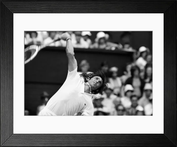 Framed Print : 1976 Wimbledon Championships, Mens Singles Final. Bjorn Borg against Ilie Nastase Framed Print : 1976 Wimbledon Championships, Mens Singles Final. Bjorn Borg against Ilie Nastase