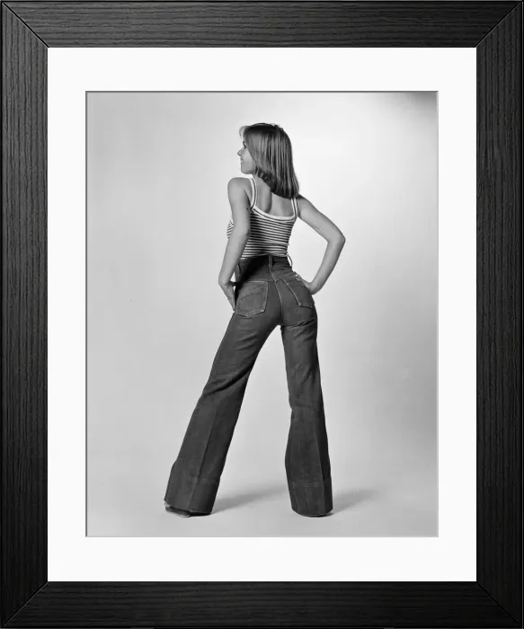 Framed Print : Model wearing Jeans, Studio Pix, Thursday 3rd June 1976