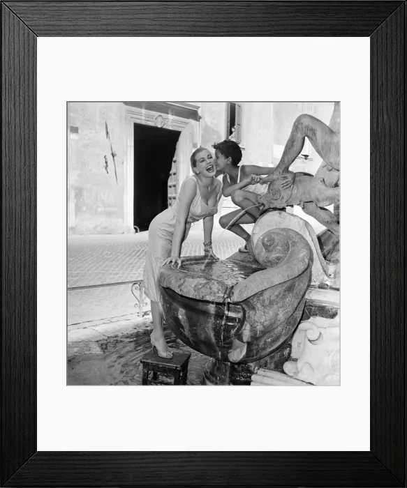 Framed Print : Anita Ekberg, Swedish actress in Rome, Italy, where she is filming Interpol known in Framed Print : Anita Ekberg, Swedish actress in Rome, Italy, where she is filming Interpol known in