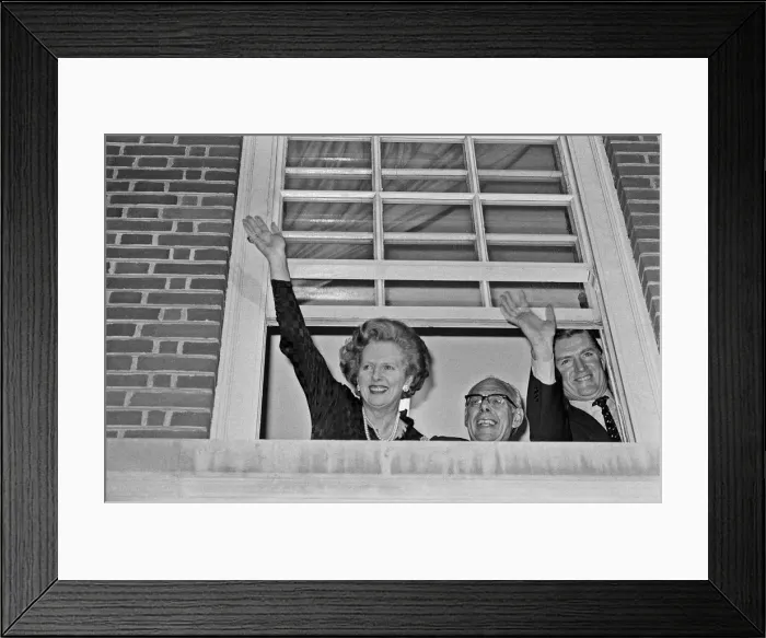 Framed Print : Prime Minister Margaret Thatcher, with husband Denis and Conservative Party Chairman Framed Print : Prime Minister Margaret Thatcher, with husband Denis and Conservative Party Chairman