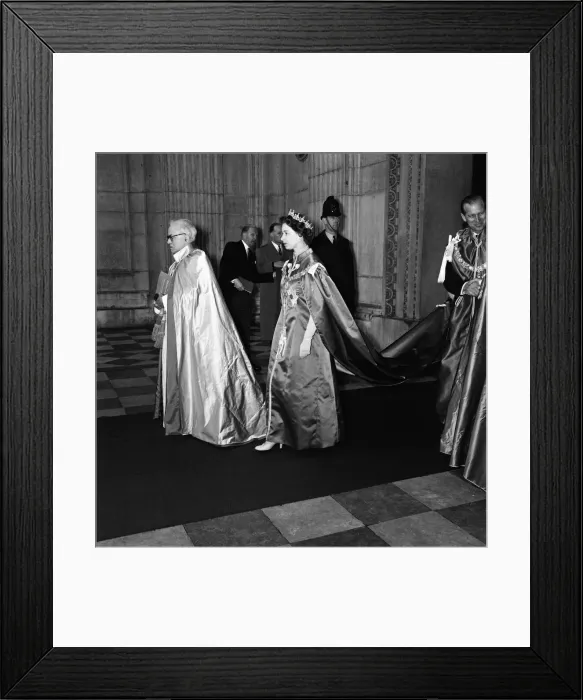 Framed Print : Members of the Royal Family attend a dedication of the Chapel of the Most Excellent Order Framed Print : Members of the Royal Family attend a dedication of the Chapel of the Most Excellent Order