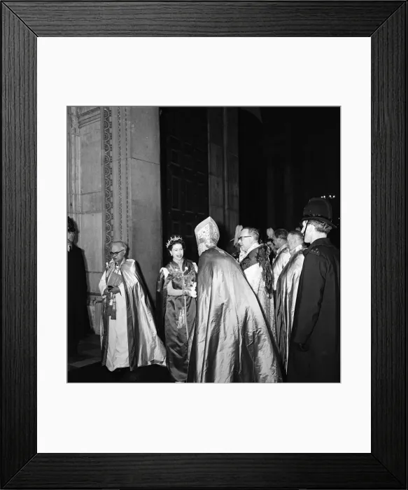 Framed Print : Members of the Royal Family attend a dedication of the Chapel of the Most Excellent Order Framed Print : Members of the Royal Family attend a dedication of the Chapel of the Most Excellent Order