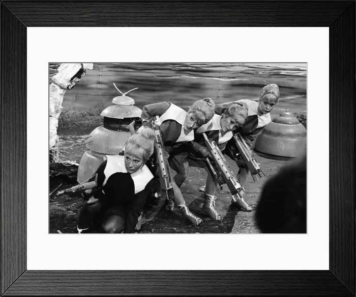 Framed Print : Filming Doctor Who, The Drahvins from the planet Drahva in Galaxy 4, Studio Rehearsal Framed Print : Filming Doctor Who, The Drahvins from the planet Drahva in Galaxy 4, Studio Rehearsal
