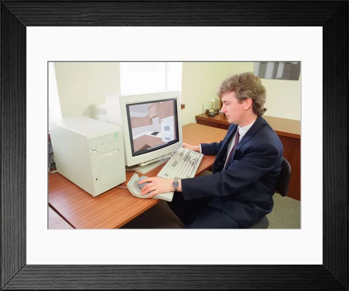 Framed Print : Virtual Reality Desktop Computer, Demonstration, Thursday 21st May 1992