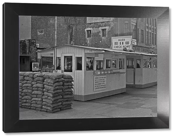 Checkpoint Charlie crossing point in the Berlin Wall located at the junction of