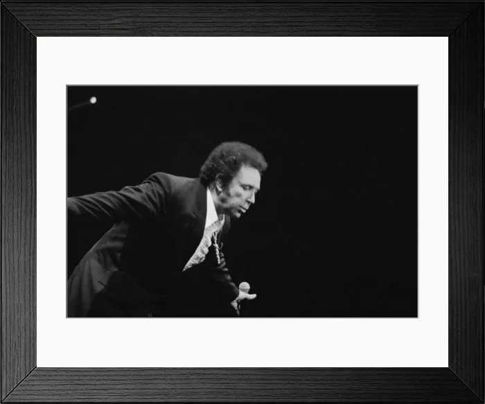Framed Print : Tom Jones, (singer from Wales) performs at The Cardiff International Arena (The CIA