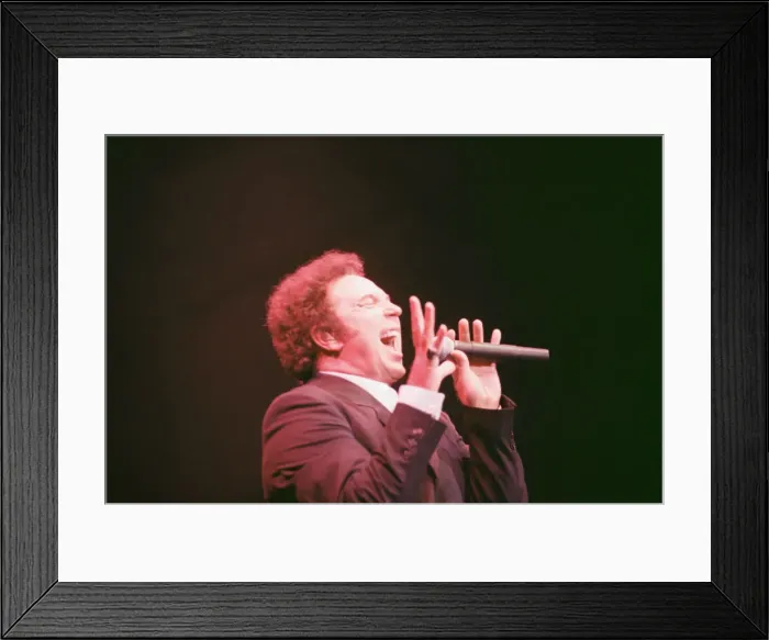 Framed Print : Tom Jones, (singer from Wales) performs at The Cardiff International Arena (The CIA Framed Print : Tom Jones, (singer from Wales) performs at The Cardiff International Arena (The CIA