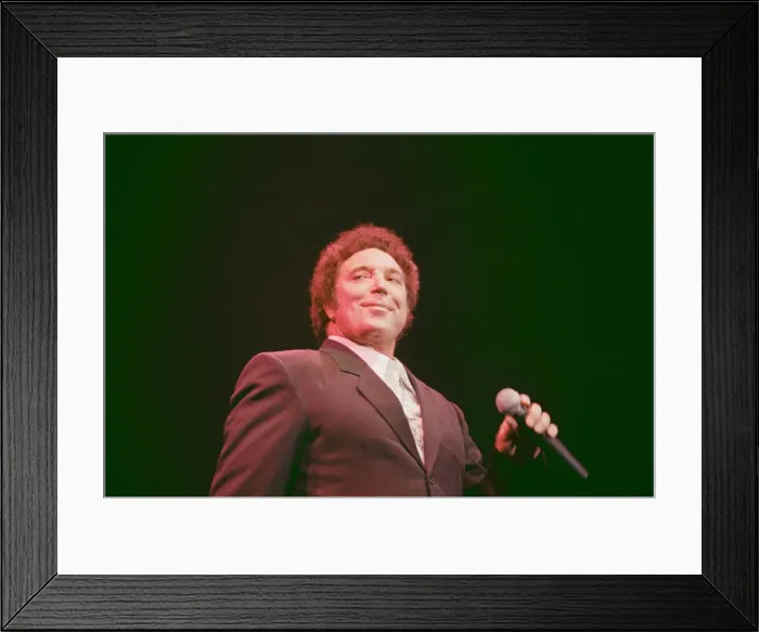 Framed Print : Tom Jones, (singer from Wales) performs at The Cardiff International Arena (The CIA Framed Print : Tom Jones, (singer from Wales) performs at The Cardiff International Arena (The CIA