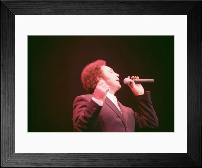 Framed Print : Tom Jones, (singer from Wales) performs at The Cardiff International Arena (The CIA Framed Print : Tom Jones, (singer from Wales) performs at The Cardiff International Arena (The CIA