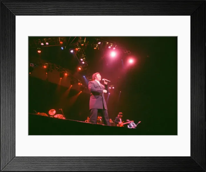 Framed Print : Tom Jones, (singer from Wales) performs at The Cardiff International Arena (The CIA Framed Print : Tom Jones, (singer from Wales) performs at The Cardiff International Arena (The CIA