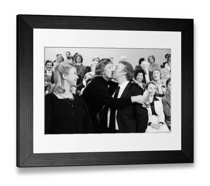 Framed Print : Miners leader Arthur Scargill faced questions from an audience selected by a leading Framed Print : Miners leader Arthur Scargill faced questions from an audience selected by a leading