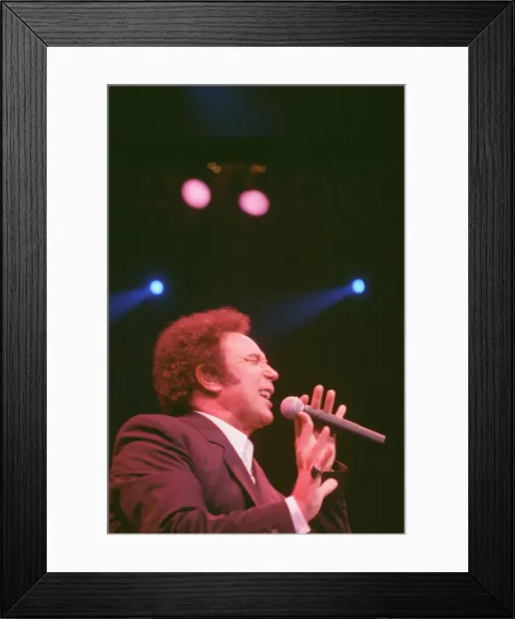 Framed Print : Tom Jones, (singer from Wales) performs at The Cardiff International Arena (The CIA Framed Print : Tom Jones, (singer from Wales) performs at The Cardiff International Arena (The CIA