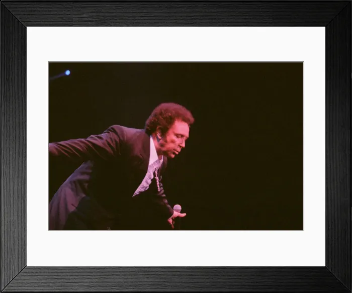 Framed Print : Tom Jones, (singer from Wales) performs at The Cardiff International Arena (The CIA