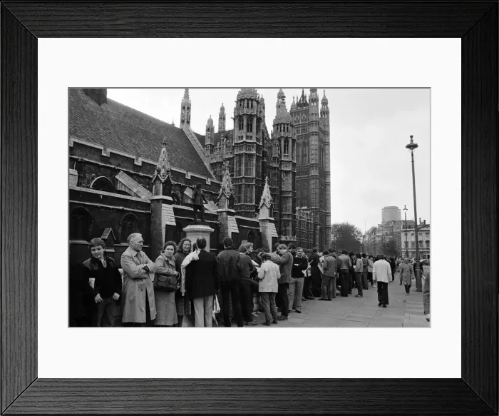 Framed Print : Scenes outside the House of Commons, where an emergency session is being held Framed Print : Scenes outside the House of Commons, where an emergency session is being held