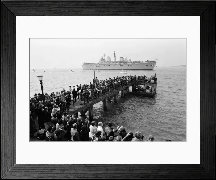 Framed Print : The main body of the Royal Navy Task force that is going to the Falklands sets sail Framed Print : The main body of the Royal Navy Task force that is going to the Falklands sets sail